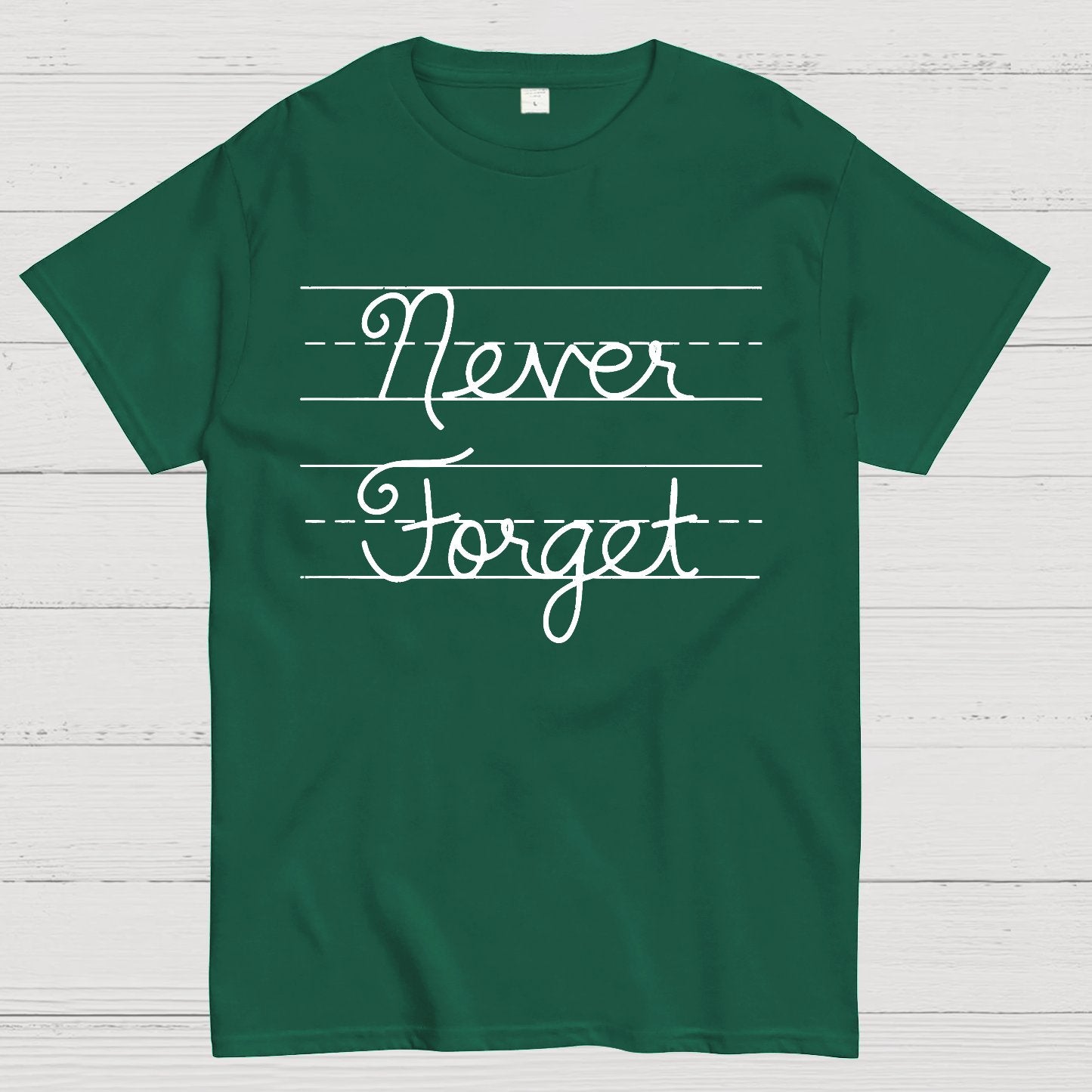 Cursive - Never Forget Geek T-Shirt