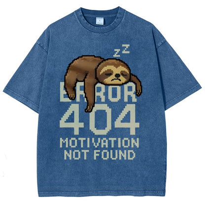 Error 404- Motivation Not Found Vintage Distressed T-shirt