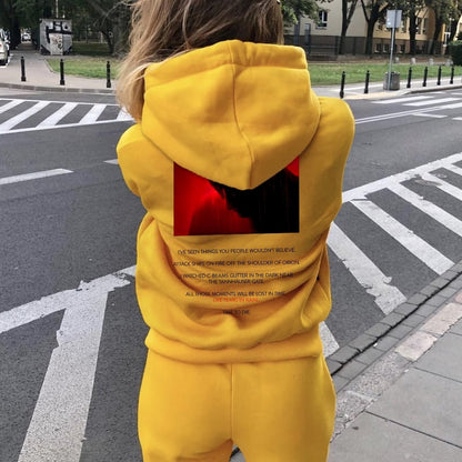Tears in Rain-Tears in Red-Time to Die Printed Back Cotton Hoodie