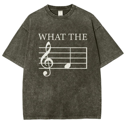 What The F Musical Note Vintage Distressed T-shirt