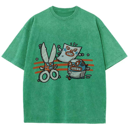 Rock Paper Scissor Vintage Distressed T-shirt