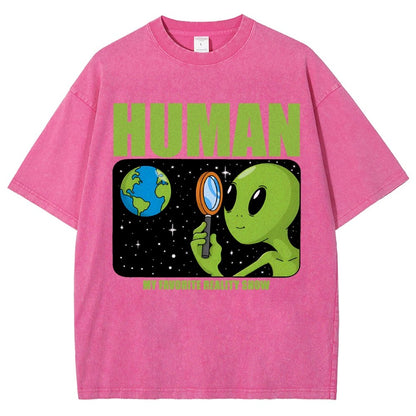 Human  My Favorite Reality Show Vintage Distressed T-shirt