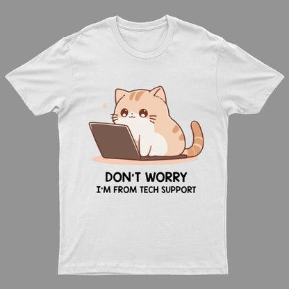 Tech Support Cat Geeky T-Shirt