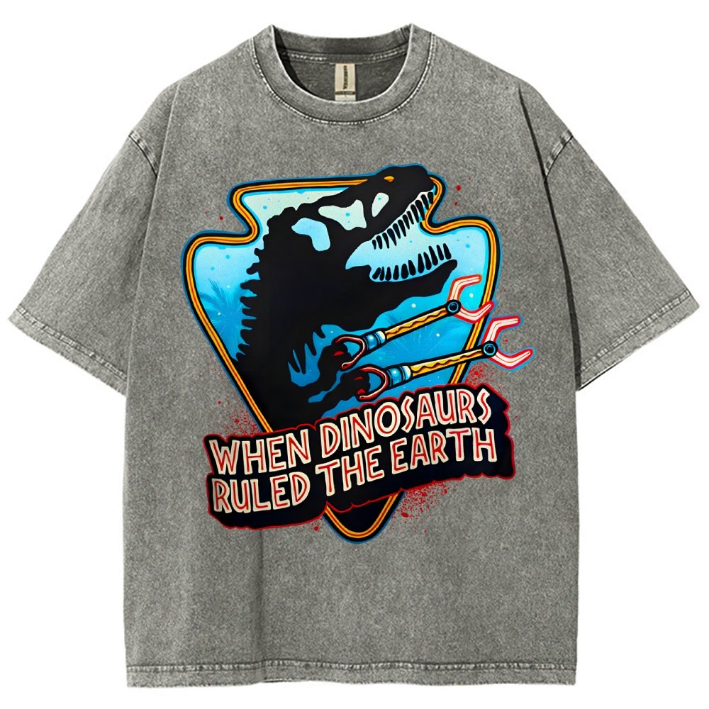 When Dinosaurs Ruled The Earth Vintage Distressed T-shirt
