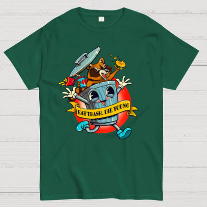 Eat Trash Die Young Vintage Cartoon Classic Geek T-Shirt