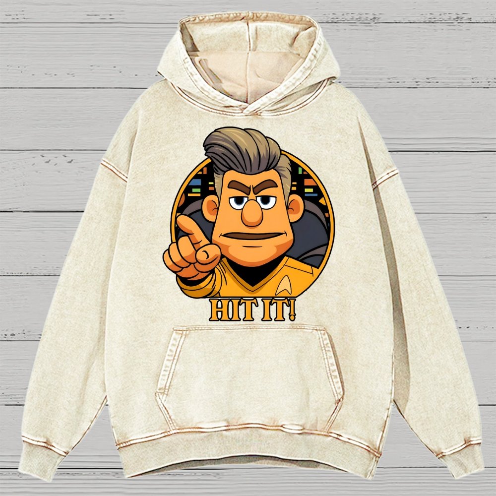 Hit It Vintage Distressed Hoodie