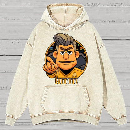 Hit It Vintage Distressed Hoodie