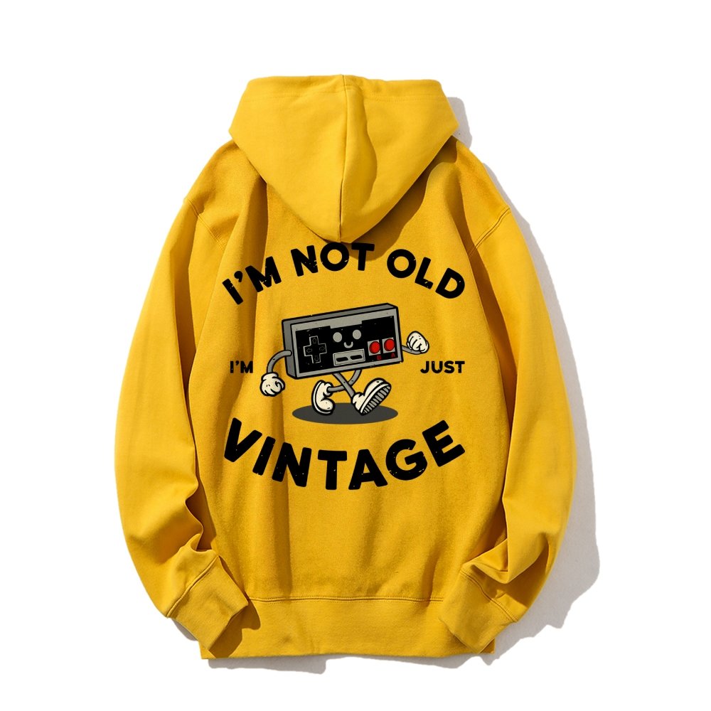 I'm Not Old Printed Back Unisex Cotton Hoodie