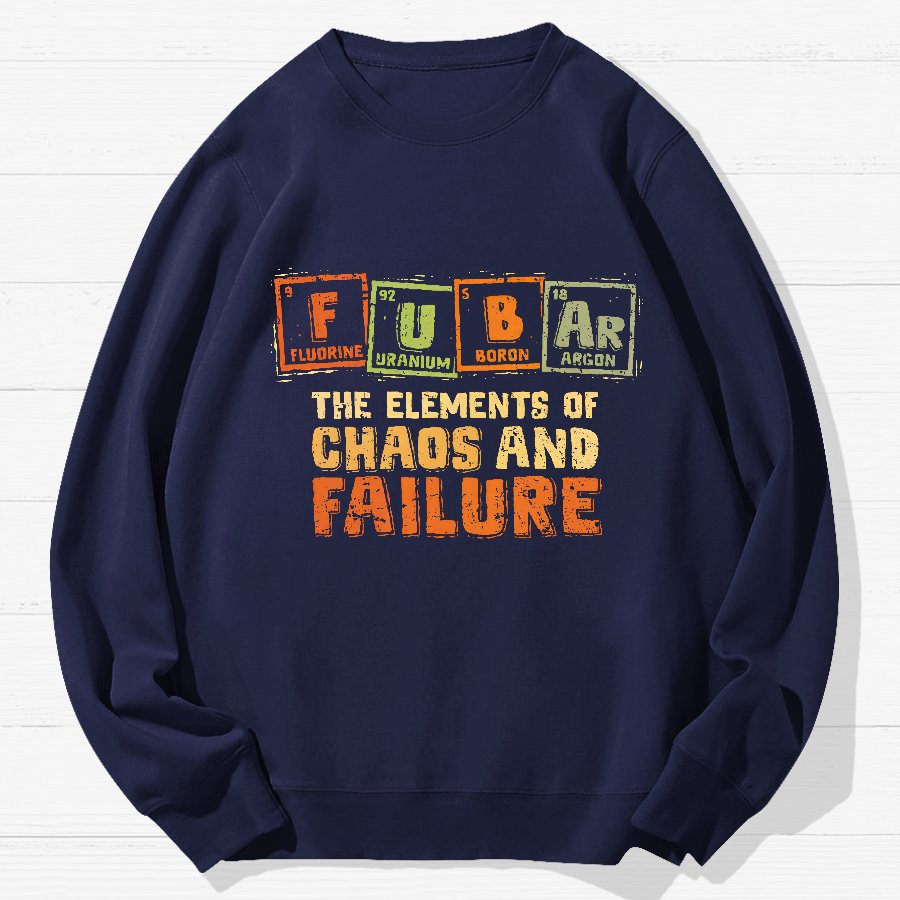 Elements Of Chaos And Failure Geek Cotton Sweatshirt