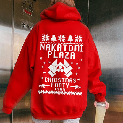 Now I Have a Machine Gun Ho-Ho-Ho Printed Back Unisex Cotton Hoodie