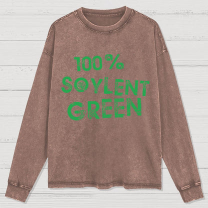 100% Fictitious Food Geek Washed Long Sleeve Tee
