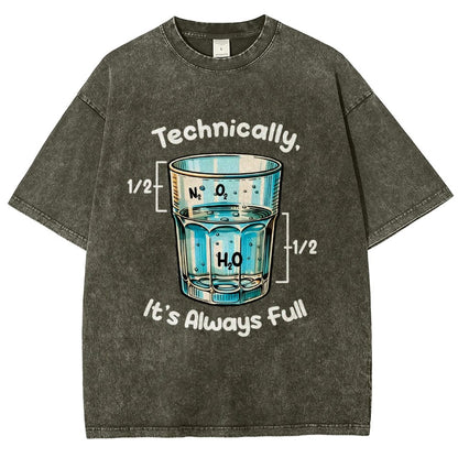 Technically The Glass Is Full Science Vintage Distressed T-shirt