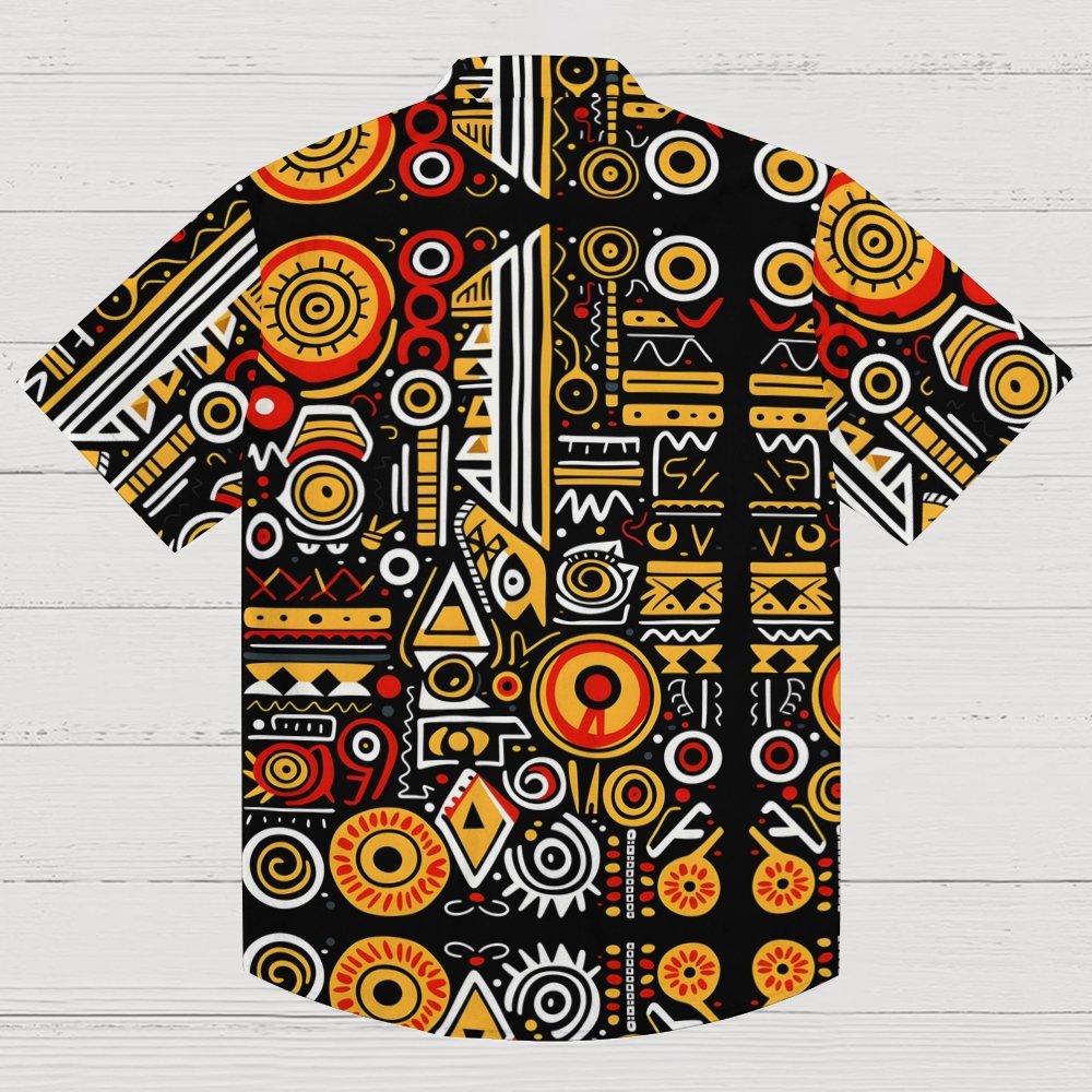 Retro Graffiti Art Print Geek Hawaiian Shirt