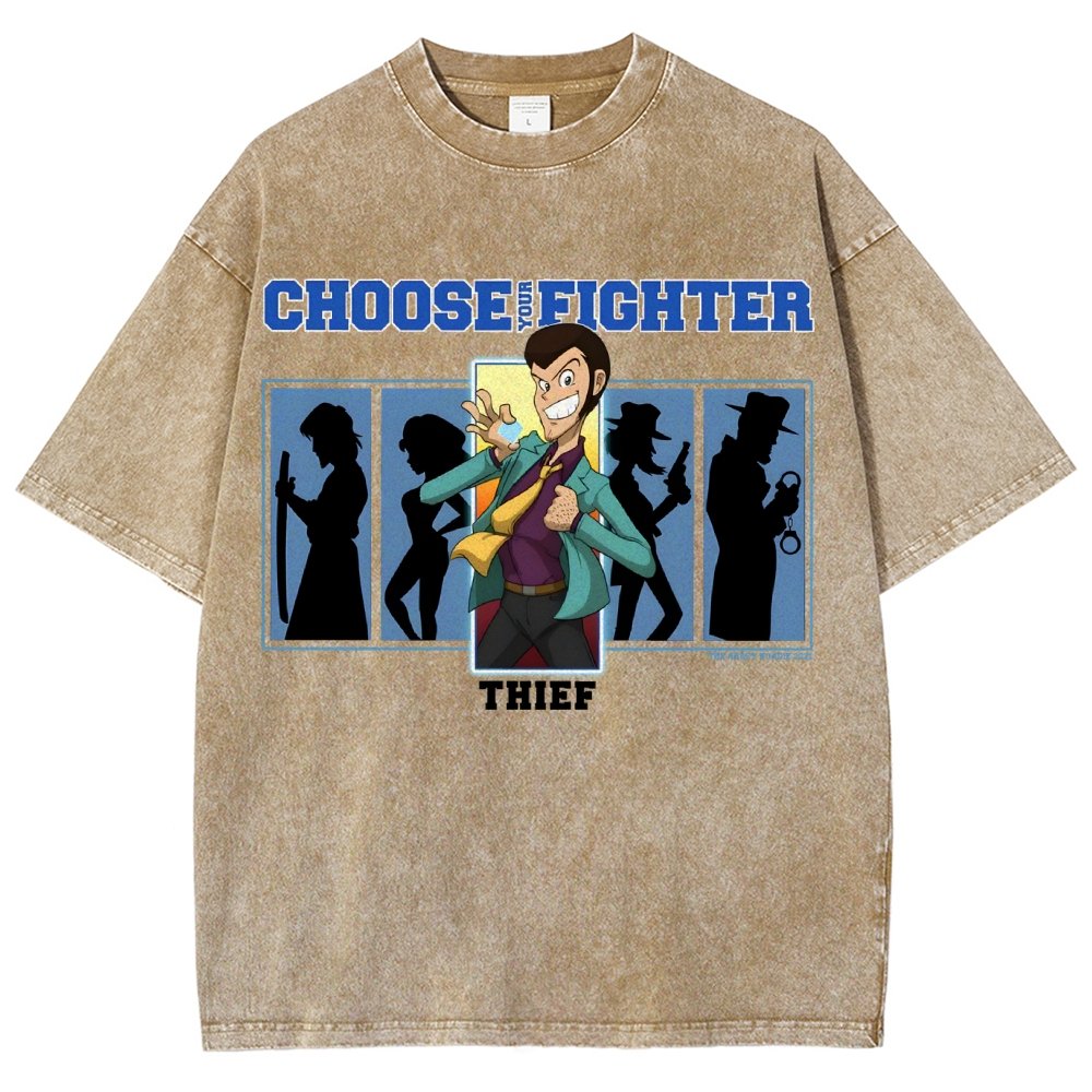 Choose Your Fighter Thief Vintage Distressed T-shirt