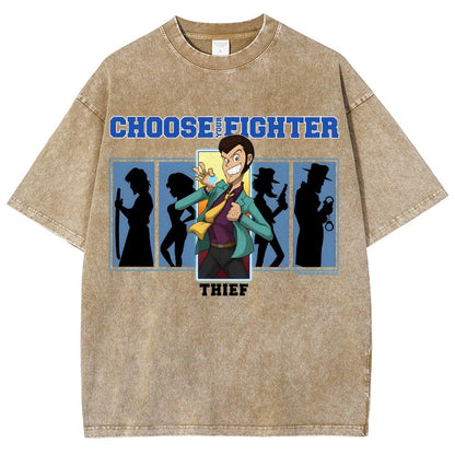 Choose Your Fighter Thief Vintage Distressed T-shirt