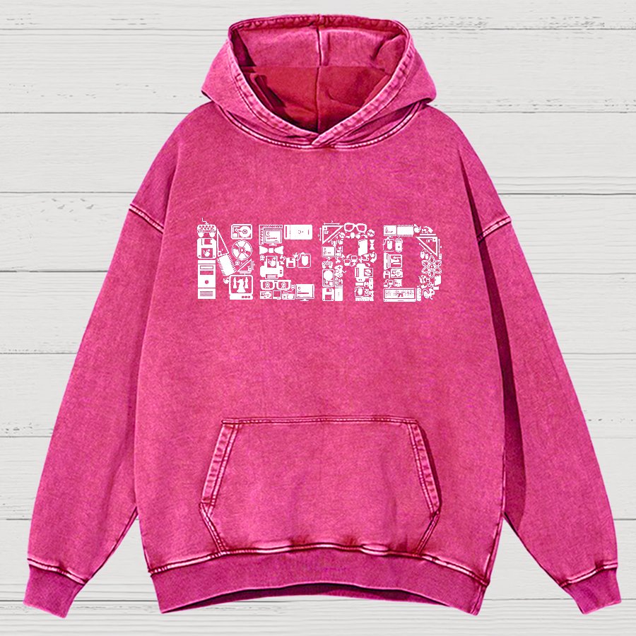 Nerd Vintage Distressed Hoodie