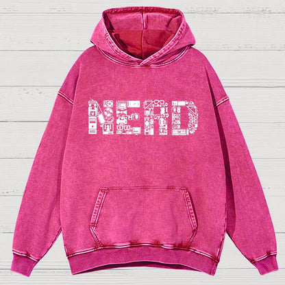 Nerd Vintage Distressed Hoodie