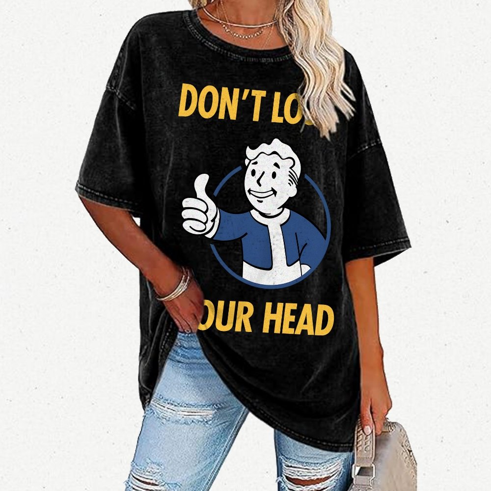 Don't Lose Your Head  Vintage Distressed T-shirt