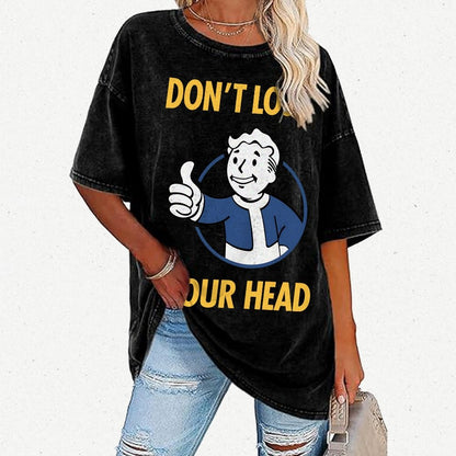 Don't Lose Your Head  Vintage Distressed T-shirt