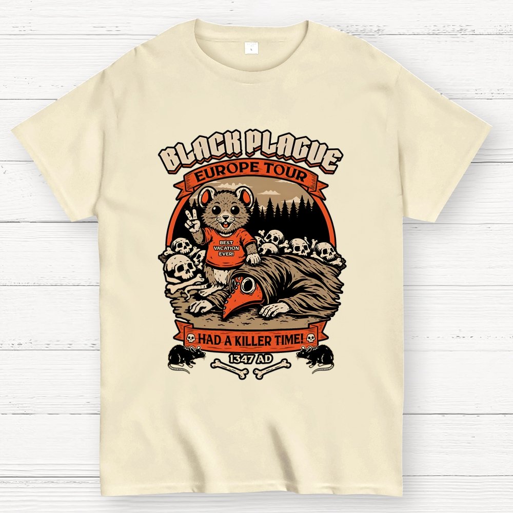 Black Plague Vacation Rat Geek T-Shirt