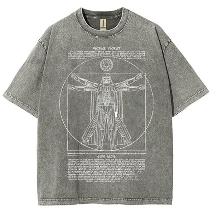 Vitruvian Darkside Vintage Distressed T-shirt