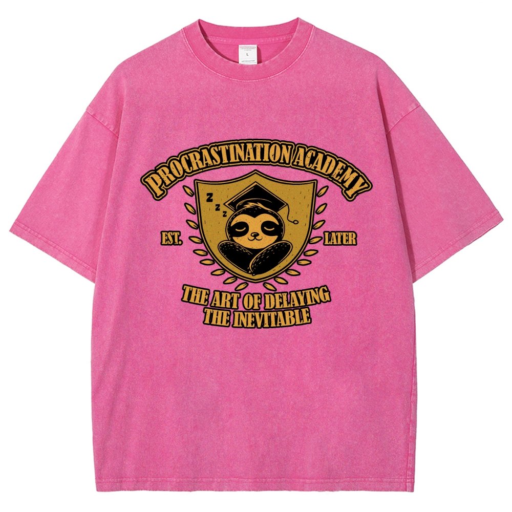 Procrastination Academy Vintage Distressed T-shirt