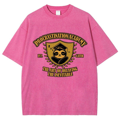 Procrastination Academy Vintage Distressed T-shirt