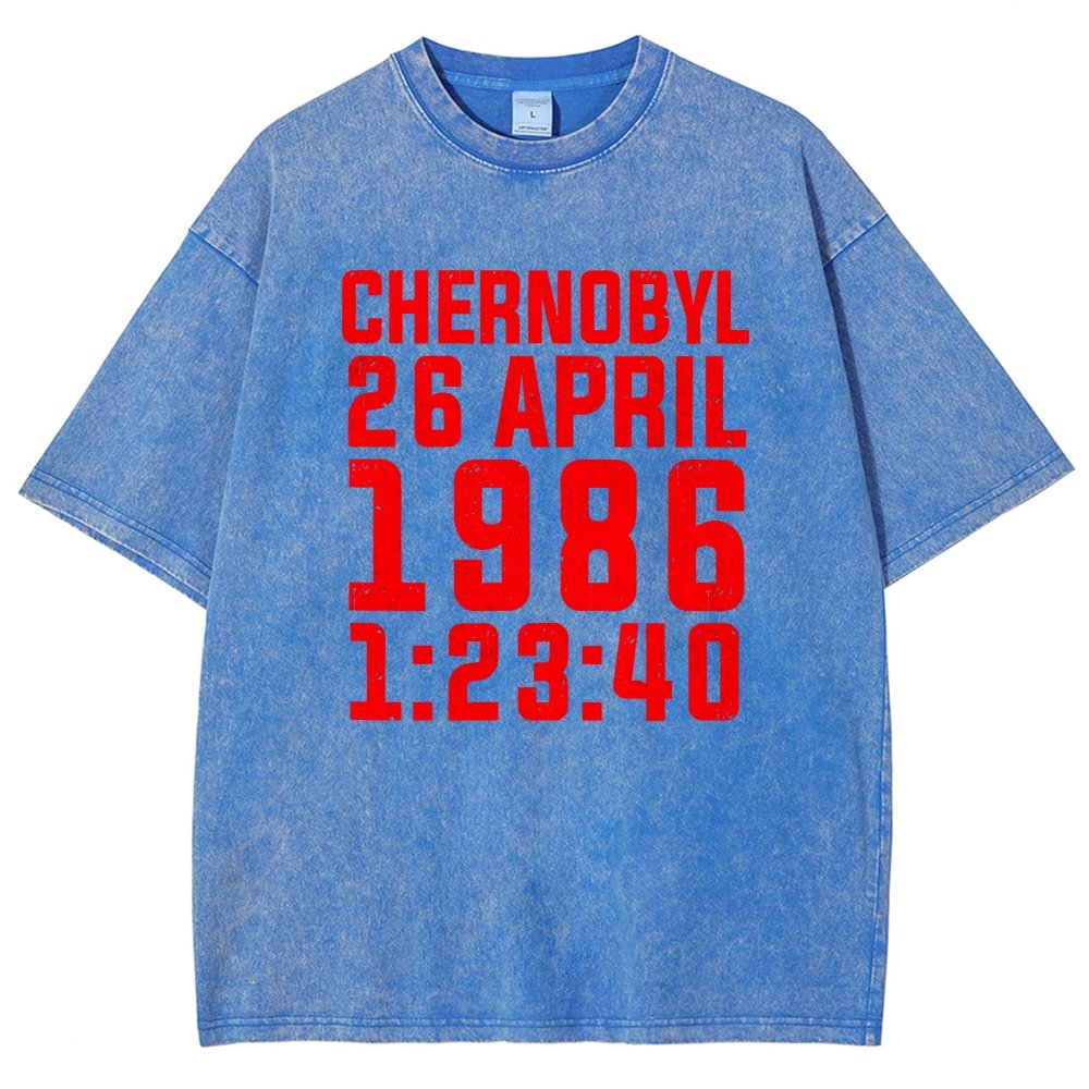 Chernobyl Nuclear Disaster Date And Time Vintage Distressed T-shirt