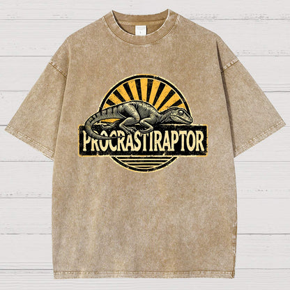Procrastiraptor Vintage Distressed T-shirt