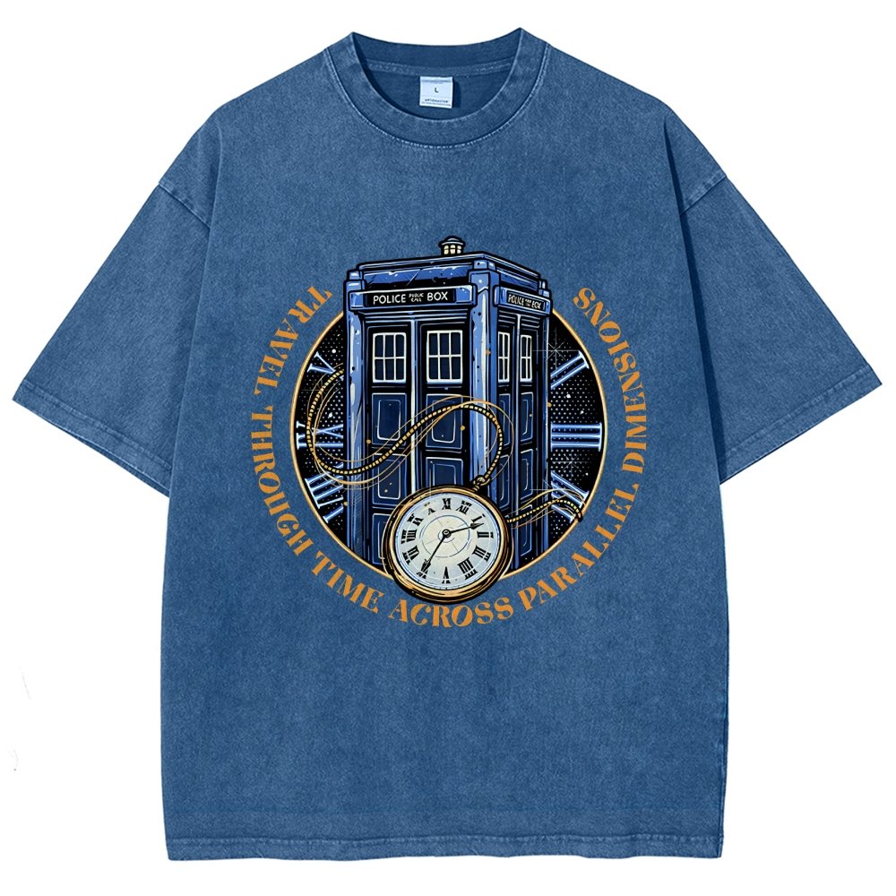 Across Parallel Dimensions Vintage Distressed T-shirt