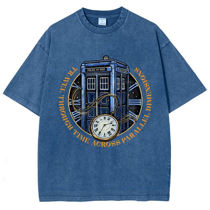 Across Parallel Dimensions Vintage Distressed T-shirt