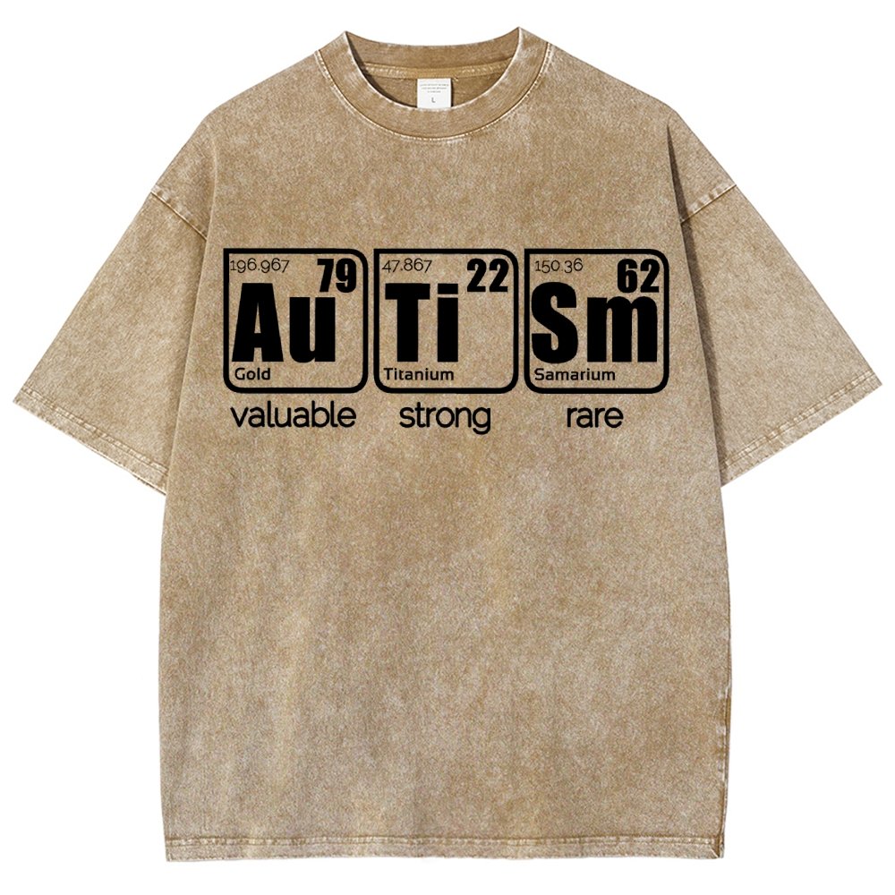 Autism Periodic Table Vintage Distressed T-shirt