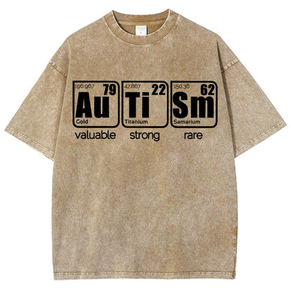 Autism Periodic Table Vintage Distressed T-shirt
