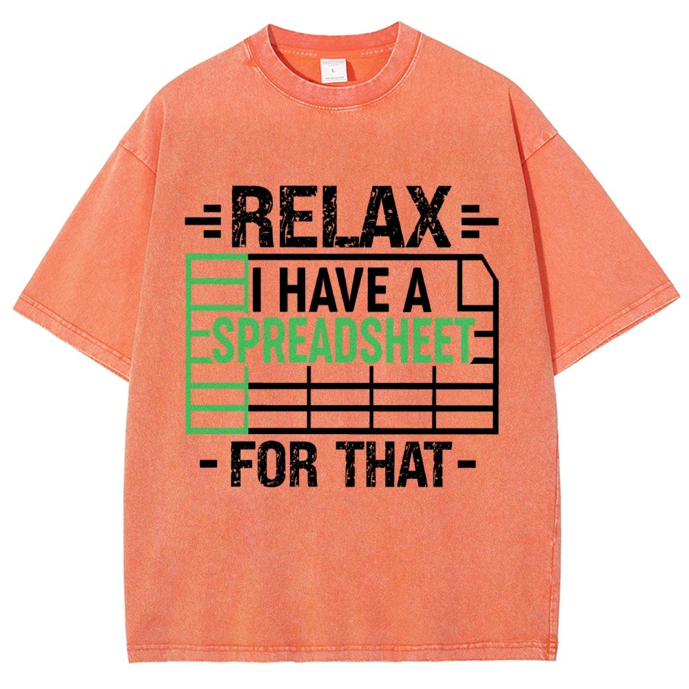 Relax I Have a Spreadsheet For That  Vintage Distressed T-shirt