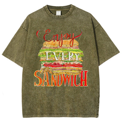 Enjoy Every Sandwich  Vintage Distressed T-shirt