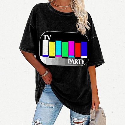 TV Party Vintage Distressed T-shirt