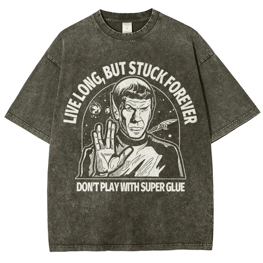 Live long, but trapped forever Vintage Distressed T-shirt