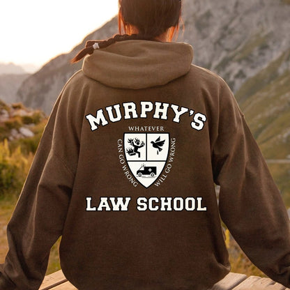 Murphy's Law School  Academic Printed Back Unisex Cotton Hoodie