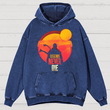 Legends Never Die Vintage Distressed Hoodie