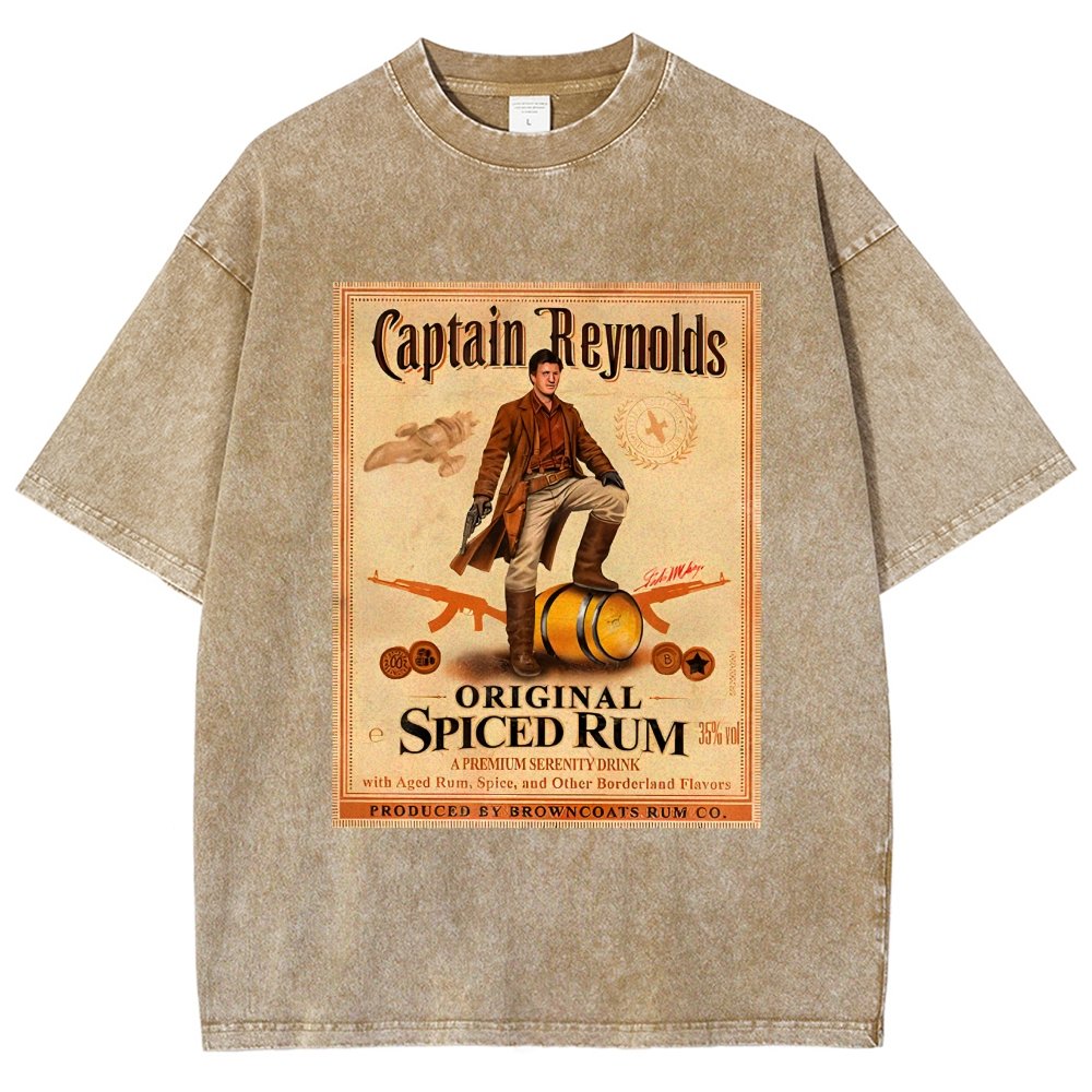 Captain Rogers Spiced Rum Vintage Distressed T-shirt