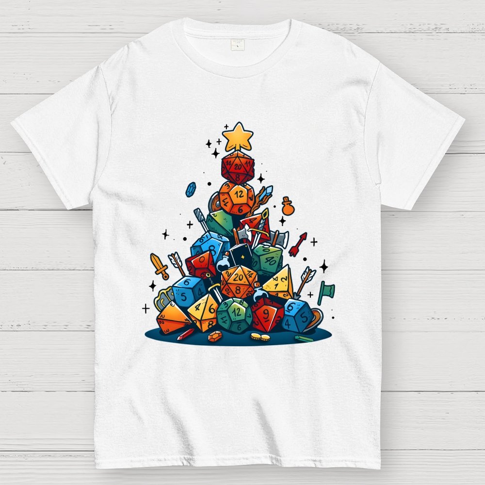 Christmas Dice Tree Geek T-Shirt