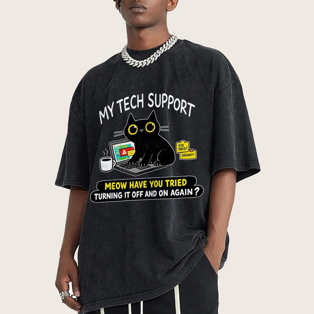 My Tech Support Vintage Distressed T-shirt