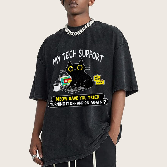 My Tech Support Vintage Distressed T-shirt