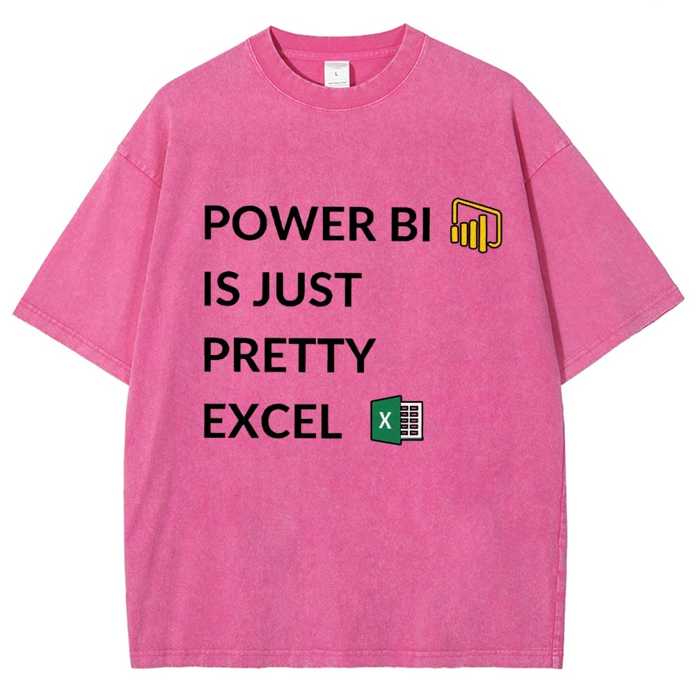 Excel VS Power BI Vintage Distressed T-shirt