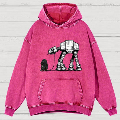 Walking The Imperial Robot Dog Vintage Distressed Hoodie