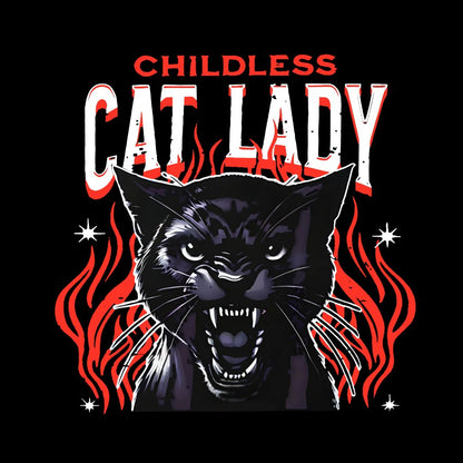 Childless Cat Lady Cat Ladies Nerd T-Shirt