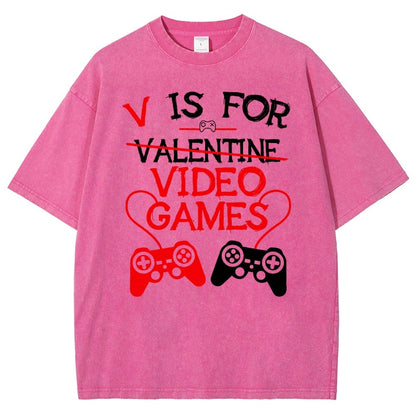 Valentine's Day.Funny Gamer Valentine Nerd Vintage Distressed T-shirt