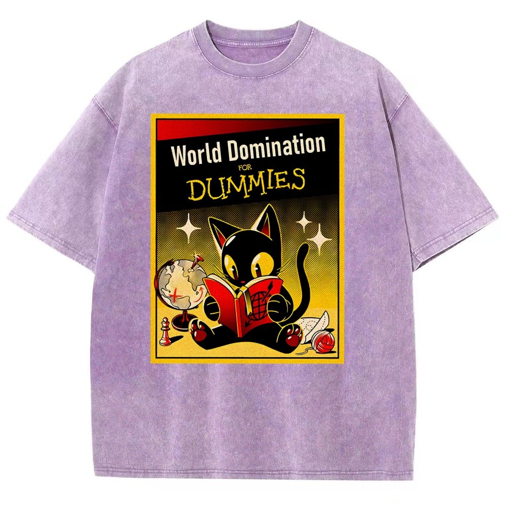 World Domination For Dummies Vintage Distressed T-shirt