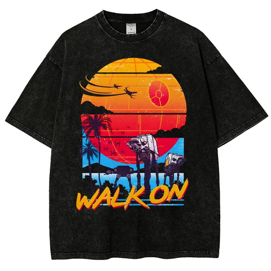 Walk On Vintage Distressed T-shirt