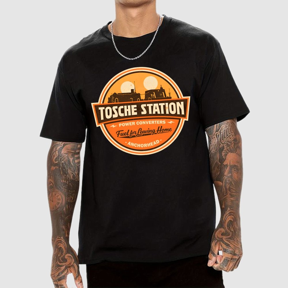 Retro SciFi Fuel Station Badge Geek T-Shirt